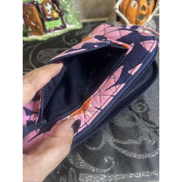 Vera Bradley Loves Me Pink, Orange, And Blue Floral Wristlet Wallet - Picture 8 of 9